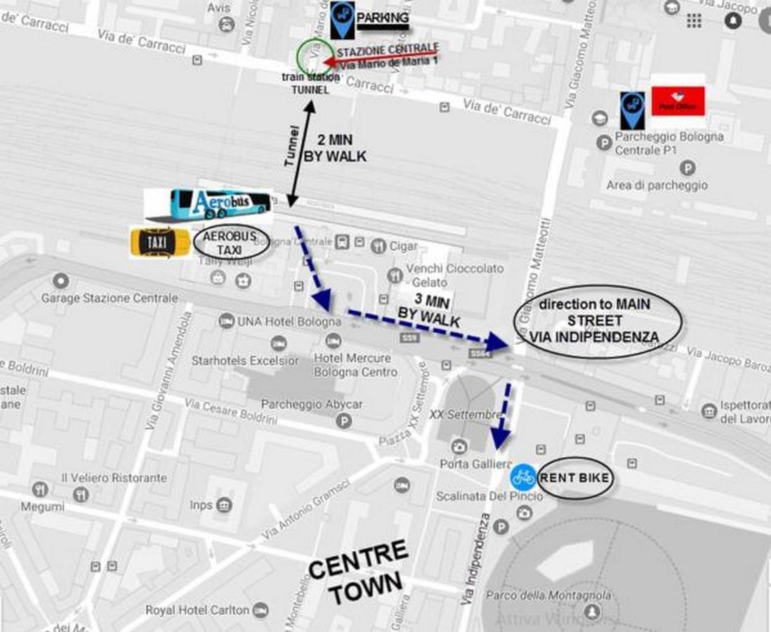 Stazione Centrale Bed & Breakfast Bolonya Dış mekan fotoğraf